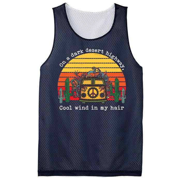  On A Dark Desert Highway Retro Mesh Reversible Basketball Jersey Tank