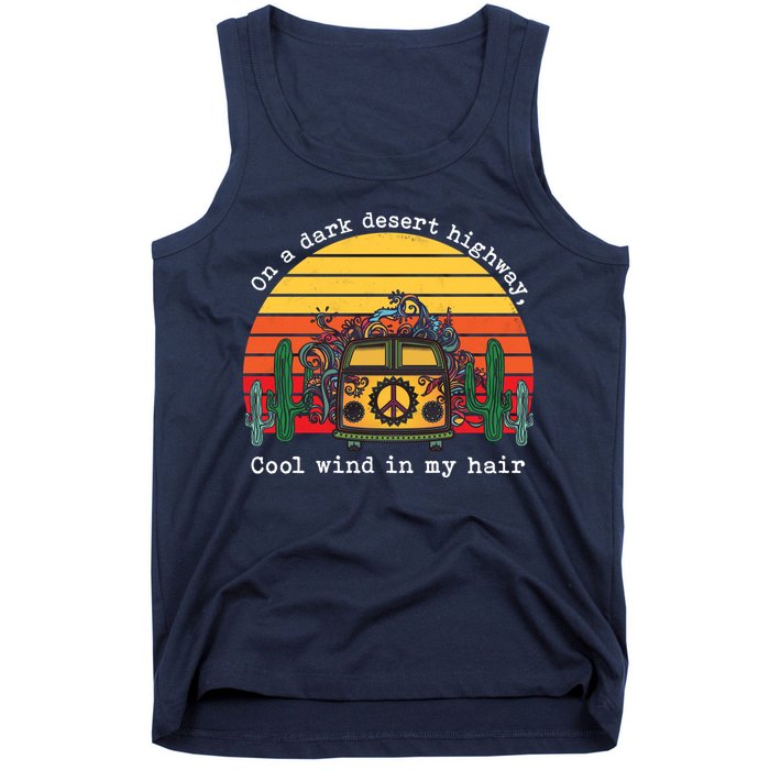  On A Dark Desert Highway Retro Tank Top