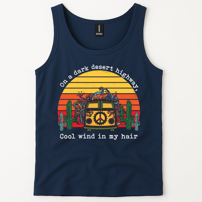 On A Dark Desert Highway Retro Tank Top