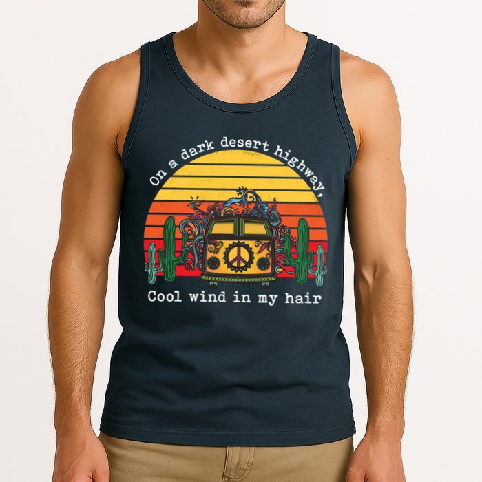  On A Dark Desert Highway Retro Tank Top