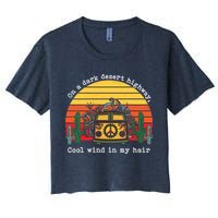  On A Dark Desert Highway Retro Crop Top