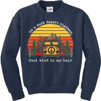  On A Dark Desert Highway Retro Kids Sweatshirt