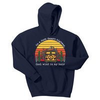  On A Dark Desert Highway Retro Kids Hoodie