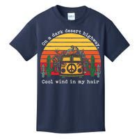  On A Dark Desert Highway Retro Kids T-Shirt