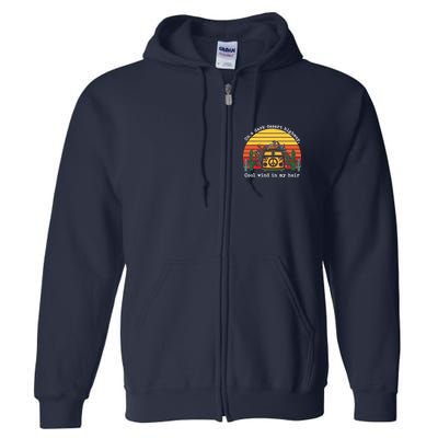  On A Dark Desert Highway Retro Full Zip Hoodie