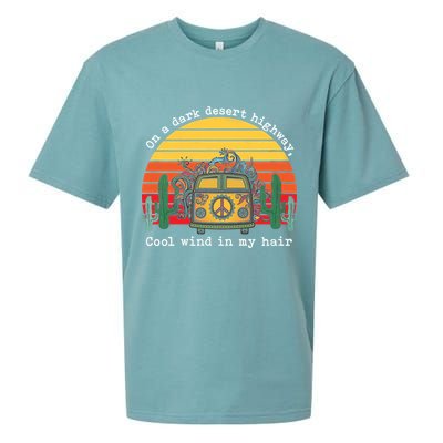  On A Dark Desert Highway Retro Sueded Cloud Jersey T-Shirt