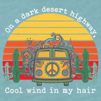  On A Dark Desert Highway Retro Sueded Cloud Jersey T-Shirt