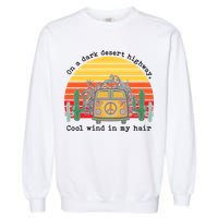  On A Dark Desert Highway Retro Garment-Dyed Sweatshirt