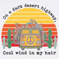  On A Dark Desert Highway Retro Garment-Dyed Sweatshirt
