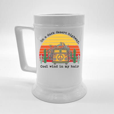  On A Dark Desert Highway Retro Beer Stein