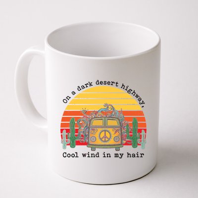  On A Dark Desert Highway Retro Coffee Mug