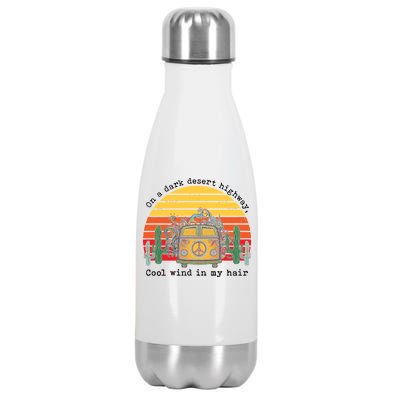  On A Dark Desert Highway Retro Stainless Steel Insulated Water Bottle