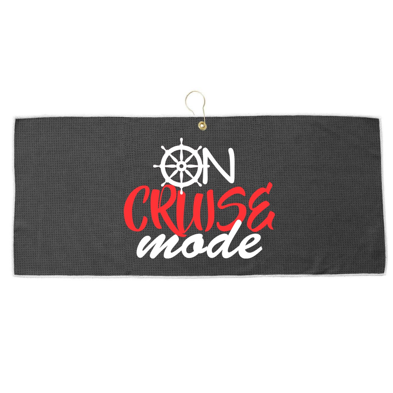 On Cruise Mode Large Microfiber Waffle Golf Towel