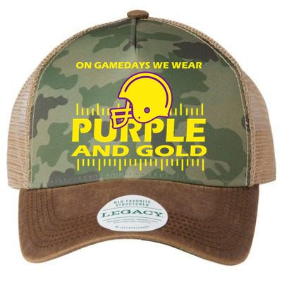 On Gamedays We Wear Purple and Gold Football Legacy Tie Dye Trucker Hat