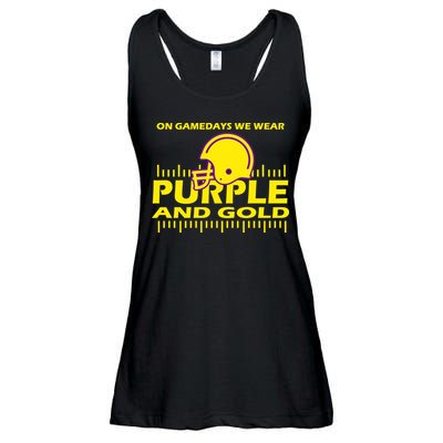 On Gamedays We Wear Purple and Gold Football Ladies Essential Flowy Tank