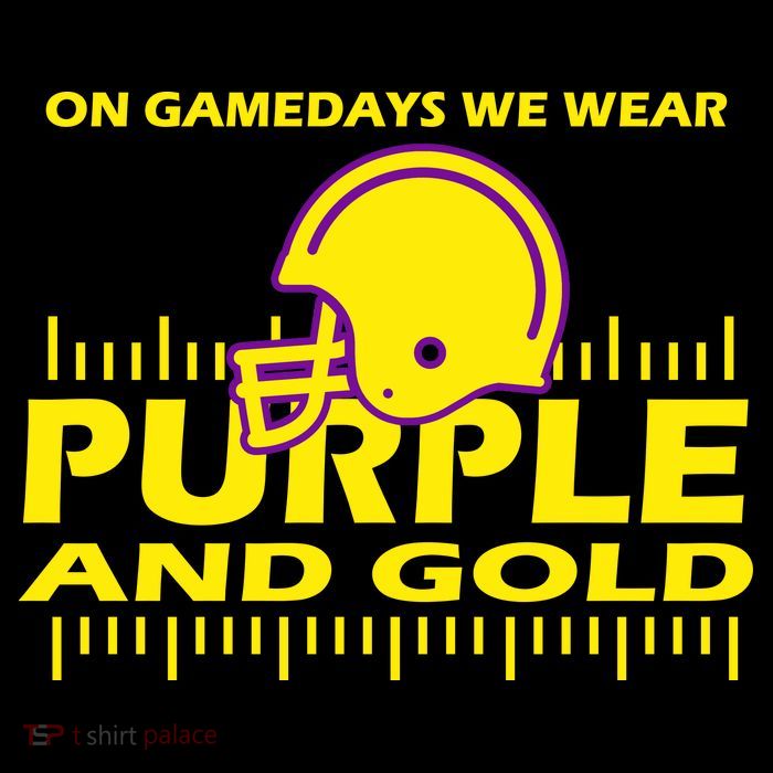 On Gamedays We Wear Purple and Gold Football 16 in Basic Backpack