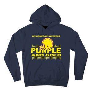 On Gamedays We Wear Purple and Gold Football Tall Hoodie