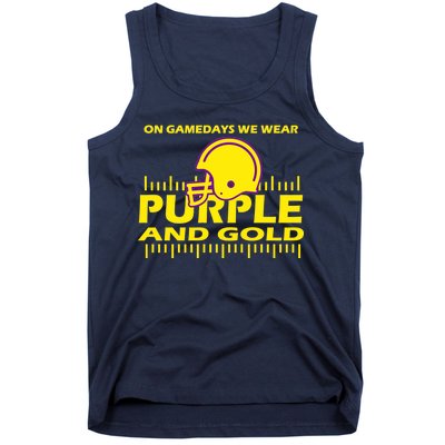 On Gamedays We Wear Purple and Gold Football Tank Top