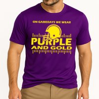 On Gamedays We Wear Purple and Gold Football Cooling Performance Crew T-Shirt