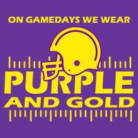 On Gamedays We Wear Purple and Gold Football Tie-Dye T-Shirt