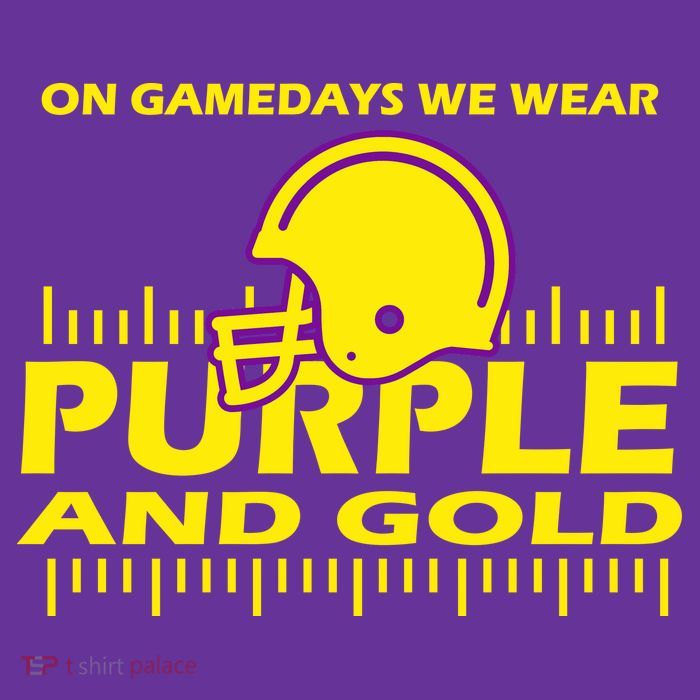 On Gamedays We Wear Purple and Gold Football Womens T-Shirt