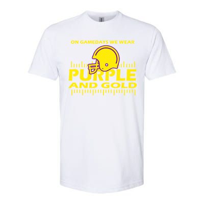 On Gamedays We Wear Purple and Gold Football Softstyle® CVC T-Shirt