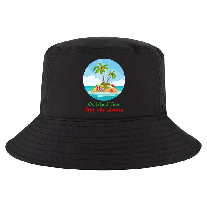 On Island Time This Christmas Vacation Cool Comfort Performance Bucket Hat