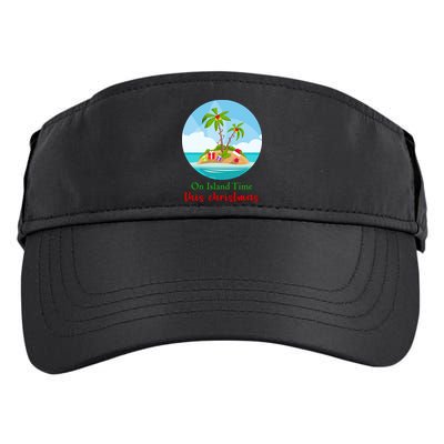 On Island Time This Christmas Vacation Adult Drive Performance Visor