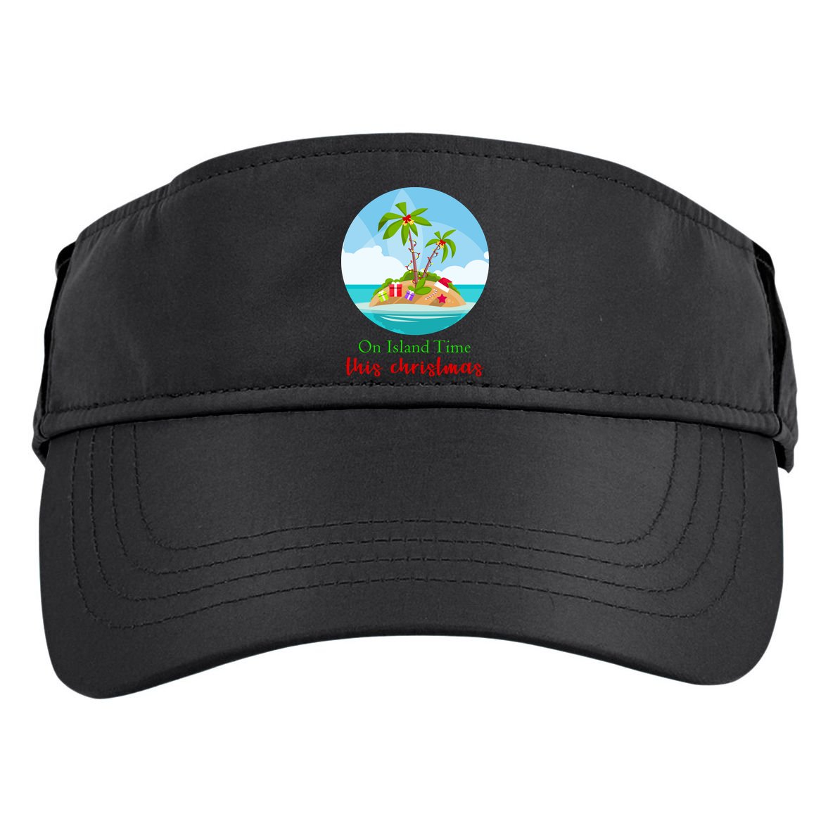On Island Time This Christmas Vacation Adult Drive Performance Visor