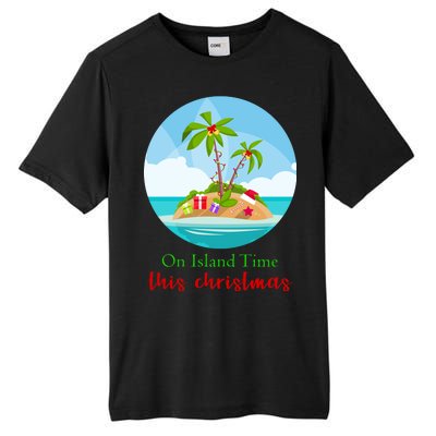 On Island Time This Christmas Vacation Tall Fusion ChromaSoft Performance T-Shirt