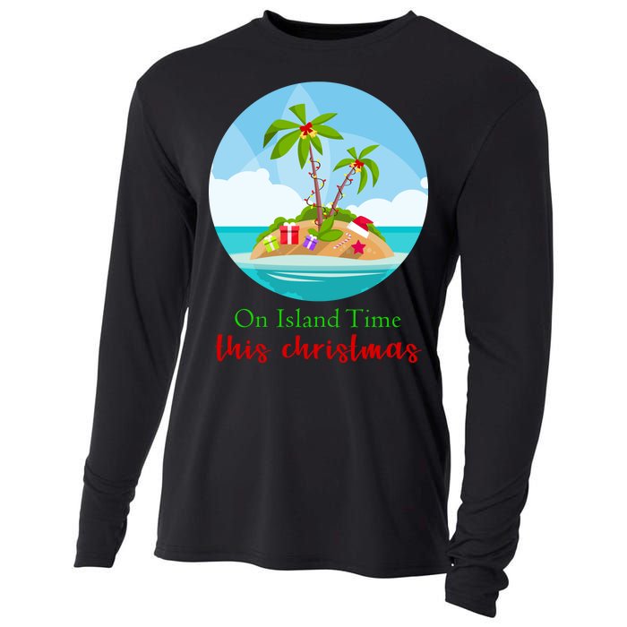 On Island Time This Christmas Vacation Cooling Performance Long Sleeve Crew