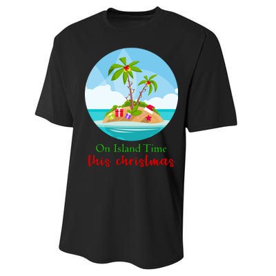 On Island Time This Christmas Vacation Performance Sprint T-Shirt