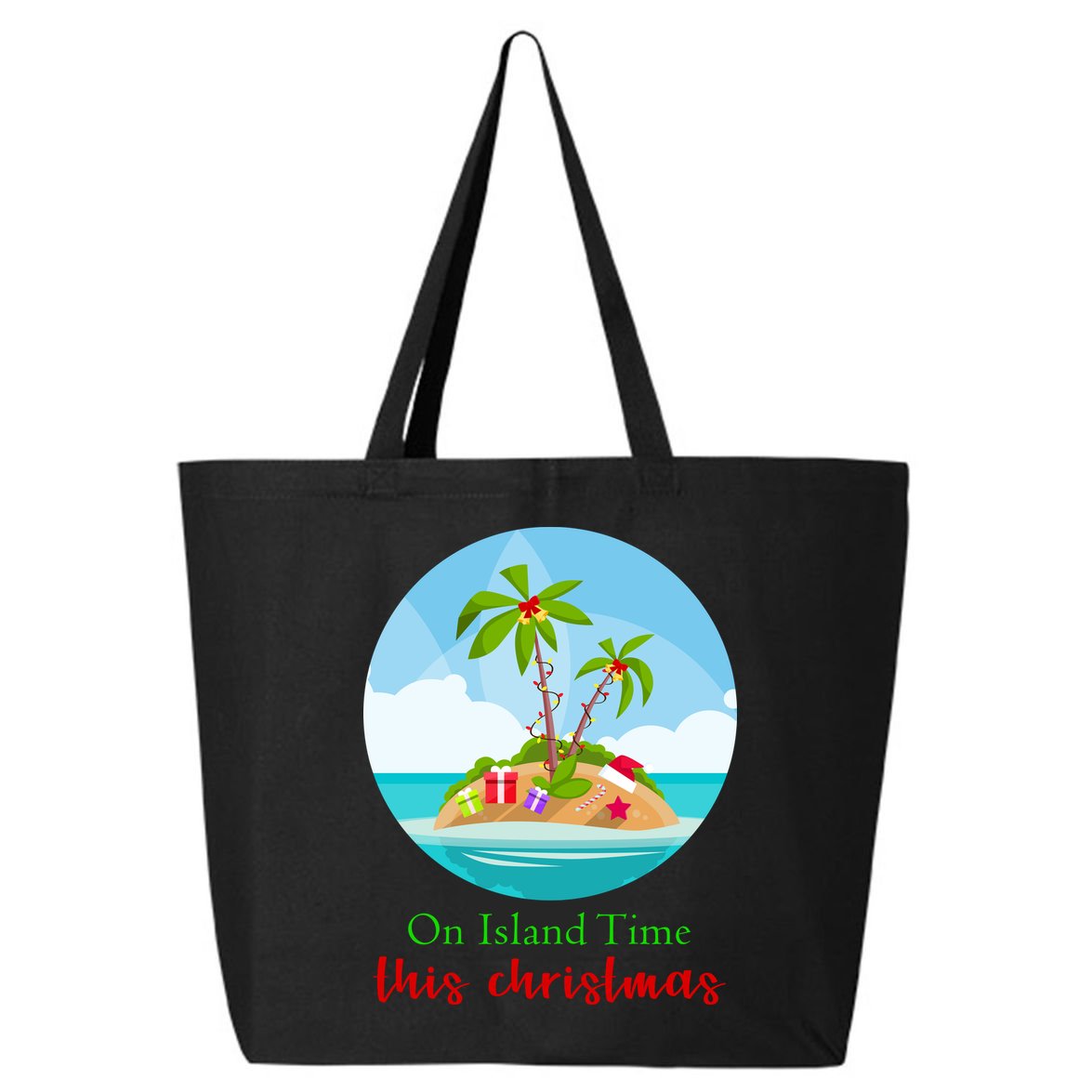 On Island Time This Christmas Vacation 25L Jumbo Tote