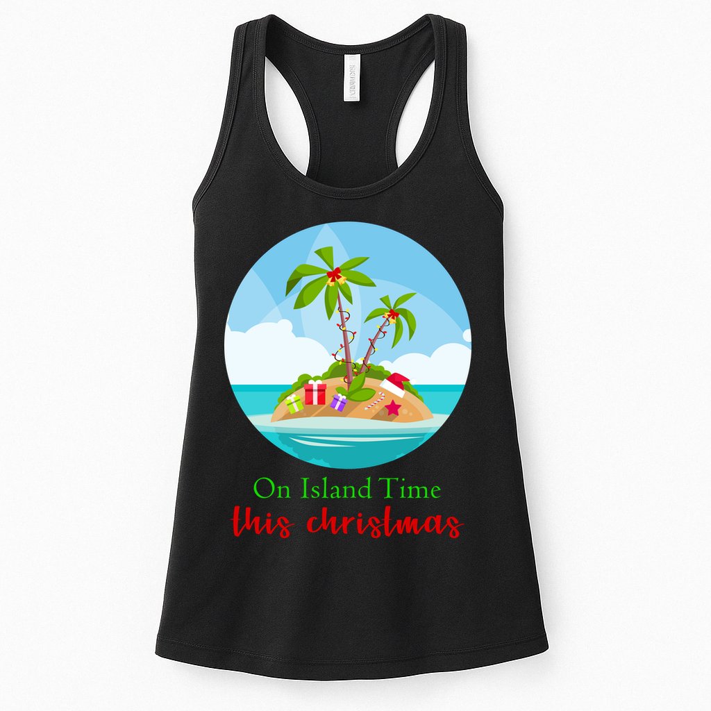 On Island Time This Christmas Vacation Womens Tank Top
