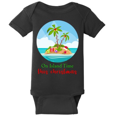 On Island Time This Christmas Vacation Baby Bodysuit