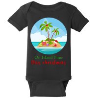 On Island Time This Christmas Vacation Baby Bodysuit