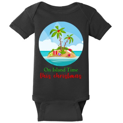 On Island Time This Christmas Vacation Baby Bodysuit