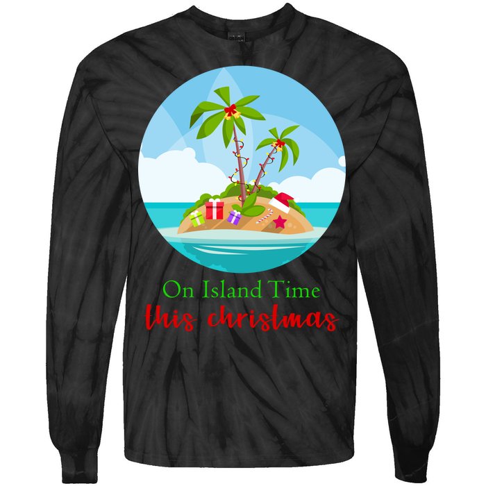 On Island Time This Christmas Vacation Tie-Dye Long Sleeve Shirt