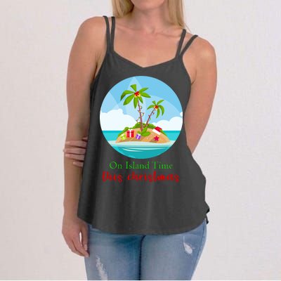 On Island Time This Christmas Vacation Women's Strappy Tank