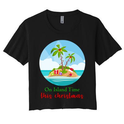On Island Time This Christmas Vacation Crop Top
