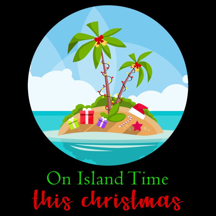On Island Time This Christmas Vacation Cropped Pullover Crew