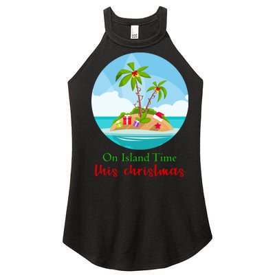 On Island Time This Christmas Vacation Women’s Perfect Tri Rocker Tank