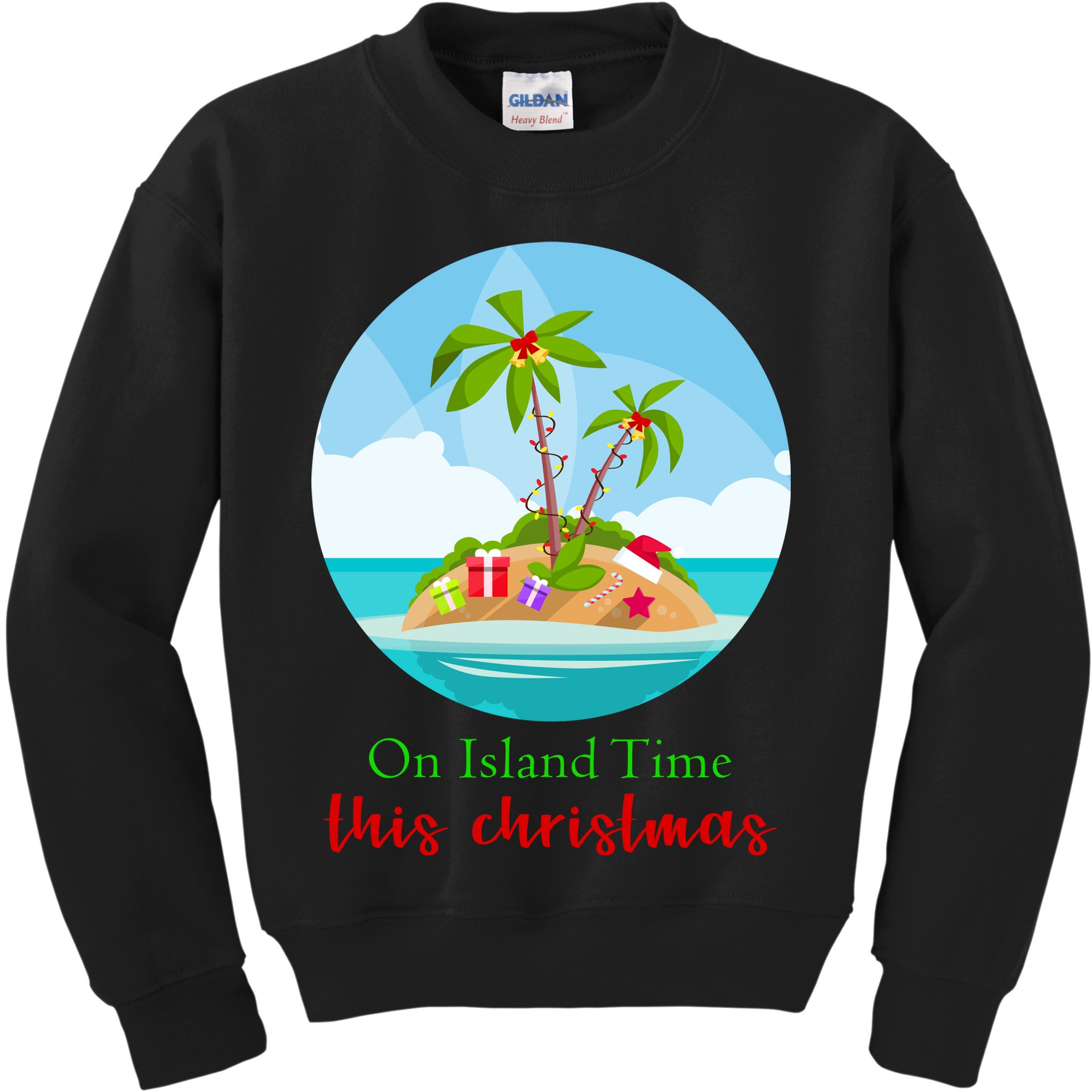 On Island Time This Christmas Vacation Kids Sweatshirt