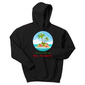 On Island Time This Christmas Vacation Kids Hoodie