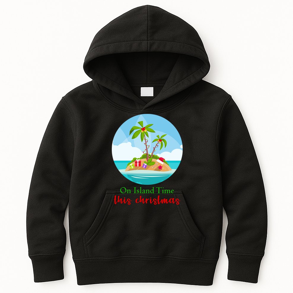 On Island Time This Christmas Vacation Kids Hoodie