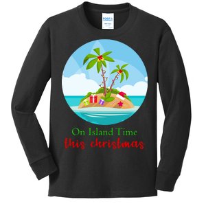 On Island Time This Christmas Vacation Kids Long Sleeve Shirt