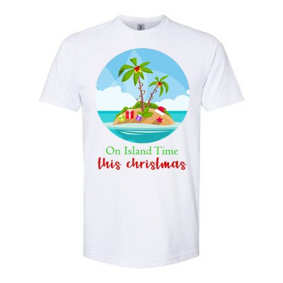 On Island Time This Christmas Vacation Softstyle CVC T-Shirt