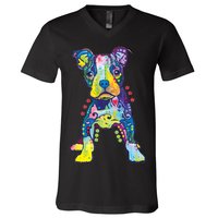 On My Own Puppy Dean Russo V-Neck T-Shirt