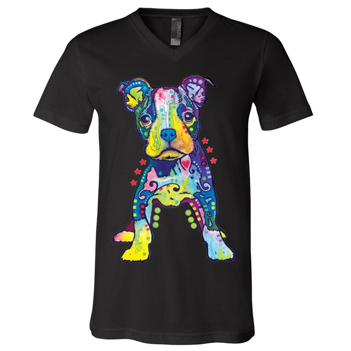 On My Own Puppy Dean Russo V-Neck T-Shirt