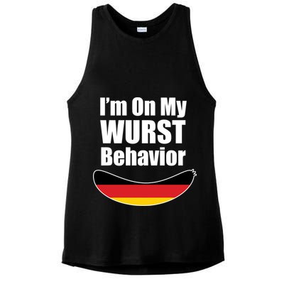 On My Worst Behavior Ladies PosiCharge Tri-Blend Wicking Tank